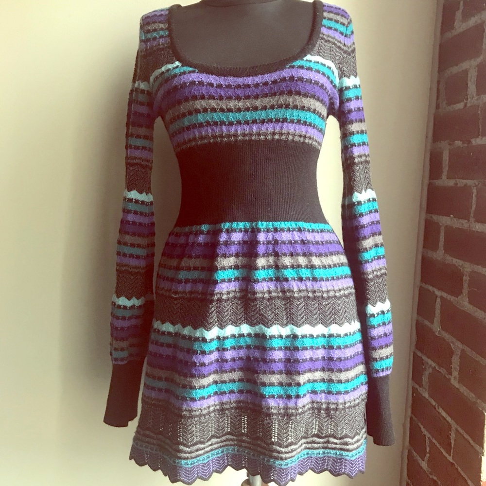 Free People Banded Sweater Dress, M